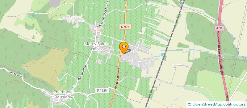 localisation de l'entreprise LES JARDINS DES BOUTIERES  MOREY-SAINT-DENIS