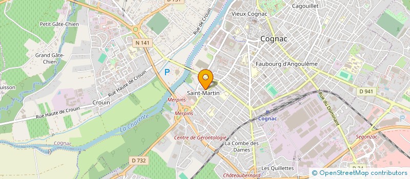 localisation de l'entreprise LES JARDINS DES FAITS à COGNAC