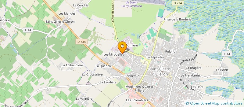 localisation de l'entreprise LES JARDINS DES MIROUELLES à SAINT-PIERRE-D'OLERON