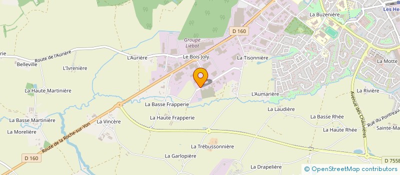 localisation de l'entreprise LES JARDINS DU BOIS JOLY  LES HERBIERS