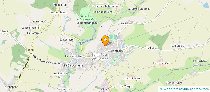 localisation de l'entreprise LES JARDINS DU BOISTISSANDEAU  SAINT-PAUL-EN-PAREDS