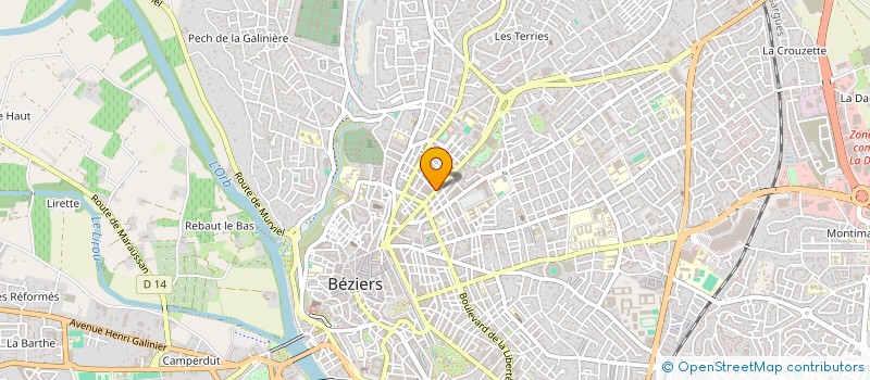 localisation de l'entreprise LES JARDINS DU CHAMP DE MARS  BEZIERS