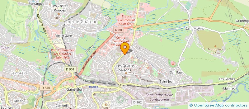 localisation de l'entreprise LES JARDINS DU CLAUX  ONET-LE-CHATEAU