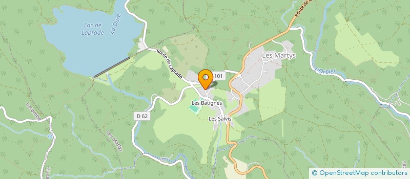 localisation de l'entreprise LES JARDINS DU COEUR à LES MARTYS