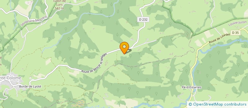 localisation de l'entreprise LES JARDINS DU COT SCI  SAINTE-COLOME