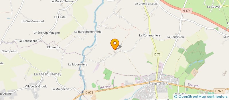 localisation de l'entreprise LES JARDINS DU COTENTIN  THEREVAL