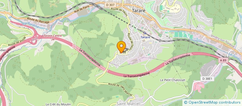 localisation de l'entreprise LES JARDINS DU DANGUIN  TARARE