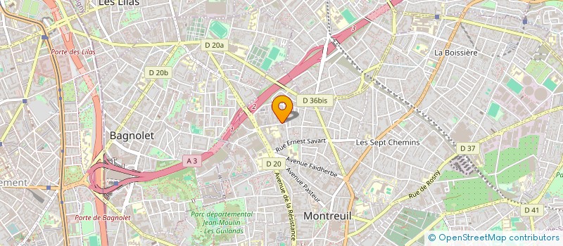 localisation de l'entreprise LES JARDINS DU DIBEN  MONTREUIL