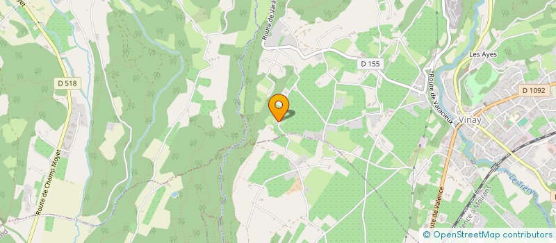 localisation de l'entreprise LES JARDINS DU FAYS  VINAY