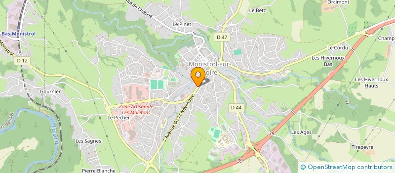 localisation de l'entreprise LES JARDINS DU LIGNON à MONISTROL-SUR-LOIRE