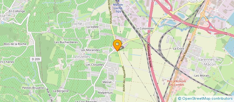 localisation de l'entreprise LES JARDINS DU MACONNAIS  VINZELLES