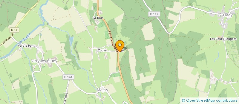 localisation de l'entreprise LES JARDINS DU MENHIR  LA VINEUSE SUR FREGANDE