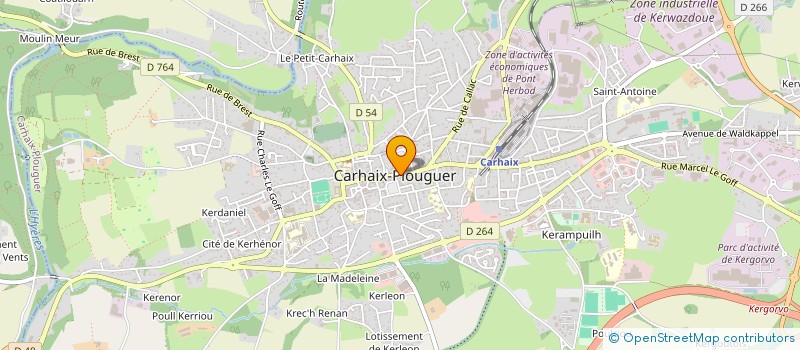 localisation de l'entreprise LES JARDINS DU MONDE  CARHAIX-PLOUGUER