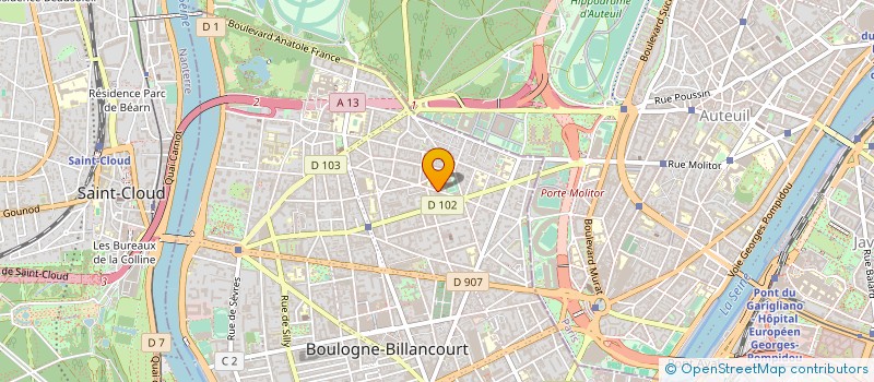 localisation de l'entreprise LES JARDINS DU PARC DES PRINCES à BOULOGNE-BILLANCOURT