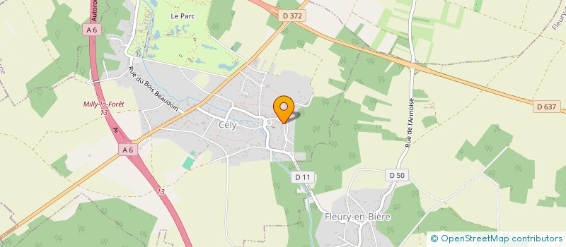 localisation de l'entreprise LES JARDINS DU PAYS DE BIERE  PERTHES