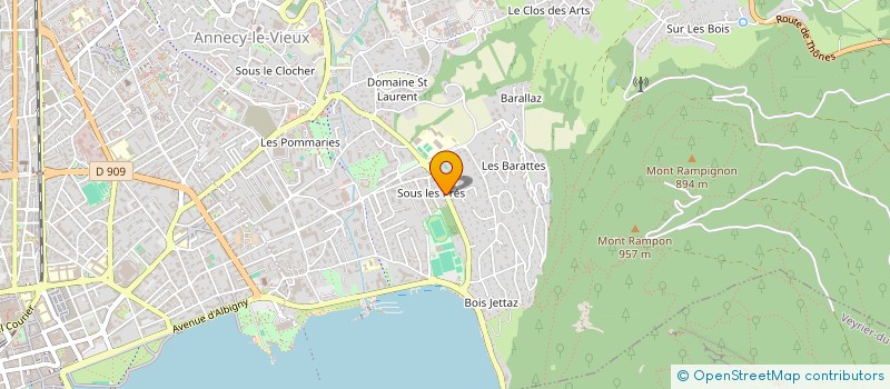 localisation de l'entreprise LES JARDINS DU PETIT PORT à ANNECY