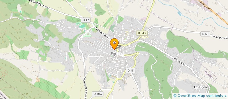 localisation de l'entreprise LES JARDINS DU PIGEONNIER à EGUILLES