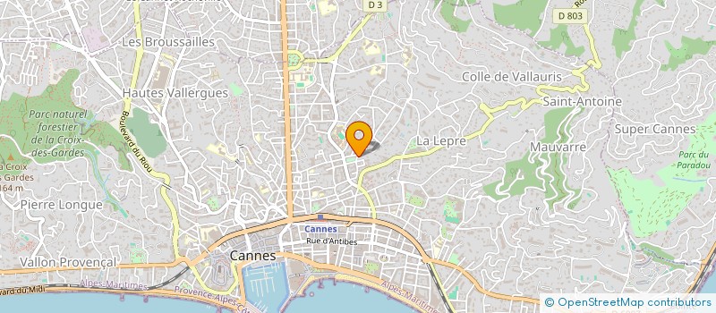 localisation de l'entreprise LES JARDINS DU PRADOD à CANNES