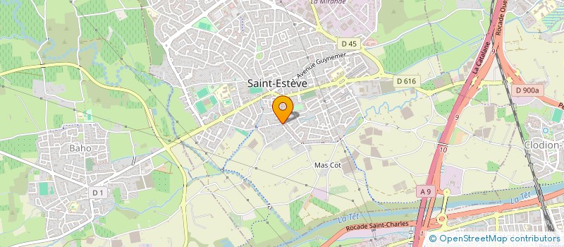 localisation de l'entreprise LES JARDINS DU PRIEURE  SAINT-ESTEVE