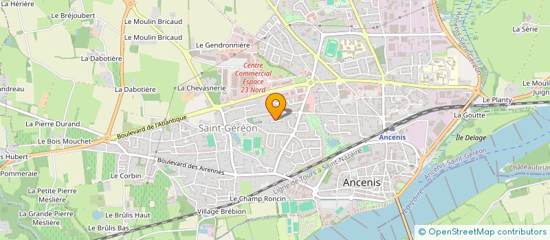 localisation de l'entreprise LES JARDINS DU PRIEURE  ANCENIS-SAINT-GEREON