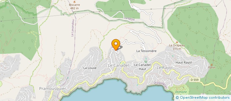 localisation de l'entreprise LES JARDINS DU RAYOL à RAYOL-CANADEL-SUR-MER