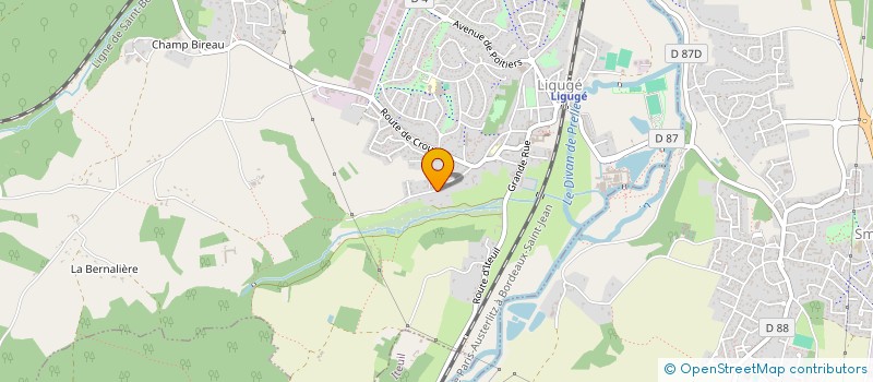 localisation de l'entreprise LES JARDINS DU RONDY  LIGUGE