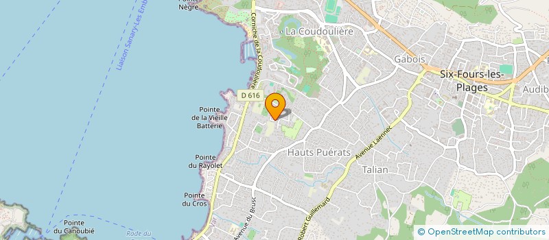 localisation de l'entreprise LES JARDINS DU SOLEIL à SIX-FOURS-LES-PLAGES