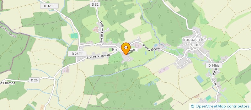 localisation de l'entreprise LES JARDINS DU SUNDGAU SAS  BRECHAUMONT