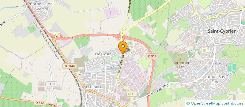 localisation de l'entreprise LES JARDINS DU TECH  ELNE