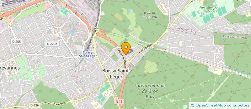 localisation de l'entreprise LES JARDINS DU TEMPLE à BOISSY-SAINT-LEGER