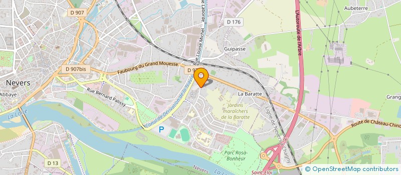 localisation de l'entreprise LES JARDINS DU VERNAI/TERRES DE BARATTE à NEVERS