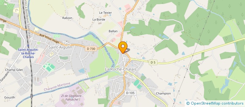 localisation de l'entreprise LES JARDINS DU YOGI  LA ROCHE-CHALAIS