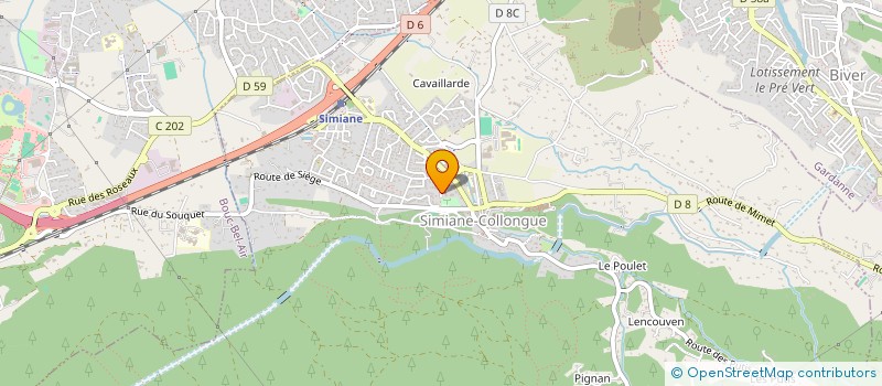 localisation de l'entreprise LES JARDINS ECOLOGIQUES DE SIMIANE  SIMIANE-COLLONGUE