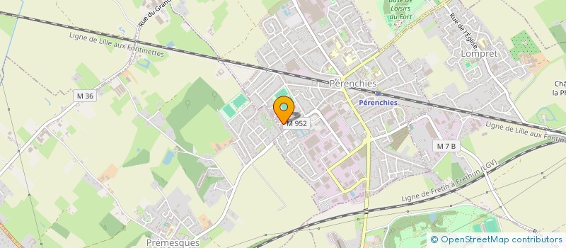 localisation de l'entreprise LES JARDINS FAMILIAUX DE PREMESQUES  PERENCHIES