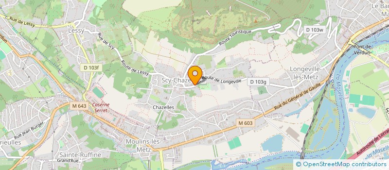 localisation de l'entreprise LES JARDINS FAMILIAUX DE SCY CHAZELLES  SCY-CHAZELLES