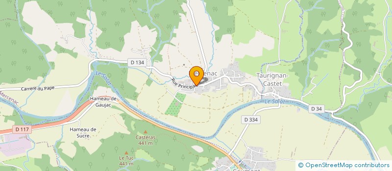 localisation de l'entreprise LES JARDINS FAMILIAUX DU CHANT DE L'OR à MERCENAC