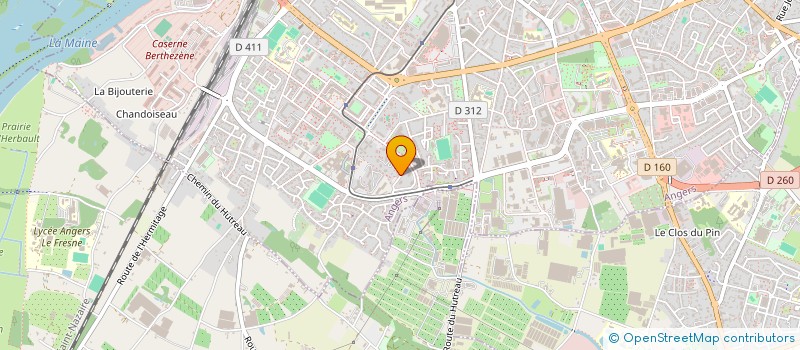 localisation de l'entreprise LES JARDINS FAMILIAUX LES AUPANNES à ANGERS