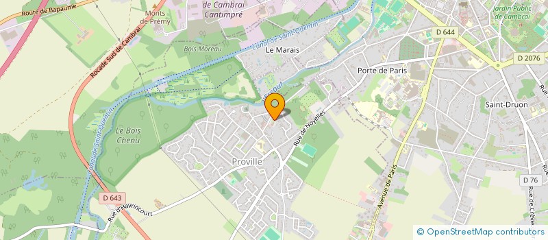 localisation de l'entreprise LES  JARDINS FAMILIAUX PROVILLOIS  PROVILLE