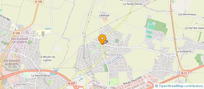 localisation de l'entreprise LES JARDINS FAMILIAUX PUILBORAINS  PUILBOREAU