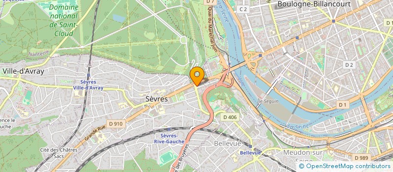 localisation de l'entreprise LES JARDINS FAROUM  SEVRES