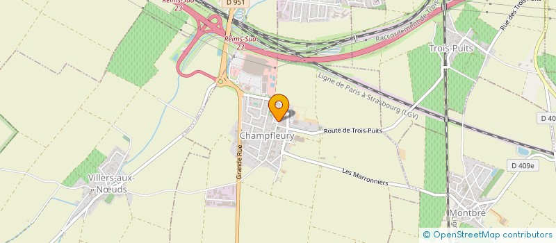 localisation de l'entreprise LES JARDINS FLEURIS  CHAMPFLEURY