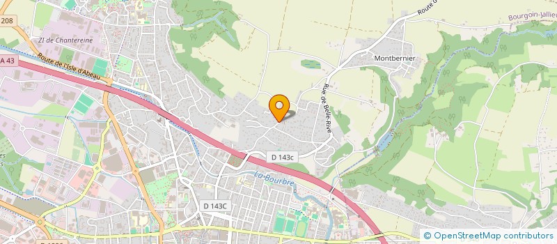 localisation de l'entreprise LES JARDINS FLEURIS  BOURGOIN-JALLIEU