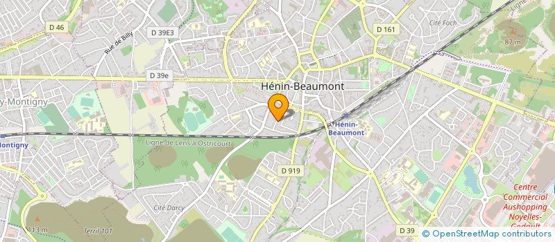 localisation de l'entreprise LES JARDINS HENINOIS  HENIN BEAUMONT
