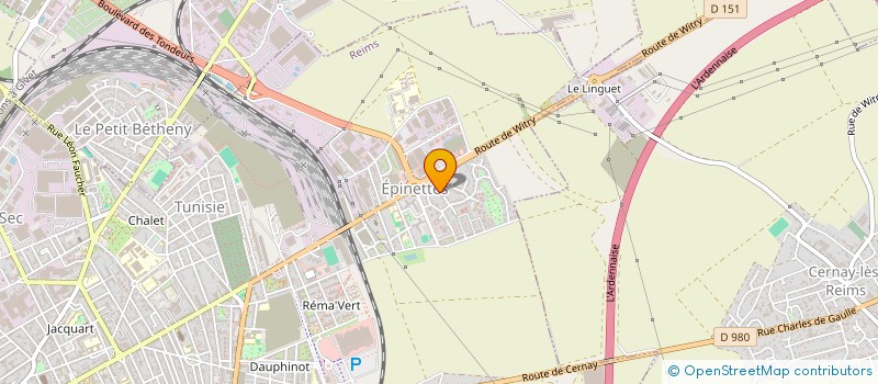 localisation de l'entreprise LES JARDINS IDYLLIQUES  REIMS