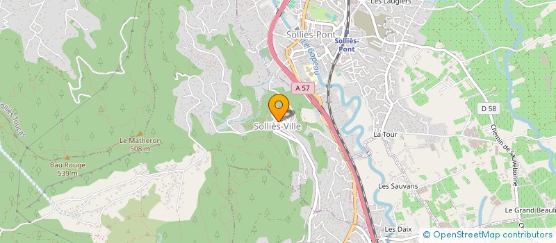 localisation de l'entreprise LES JARDINS MEDITERRANEENS  SOLLIES-VILLE