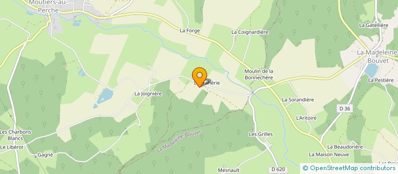 localisation de l'entreprise LES JARDINS MONASTERIENS à MOUTIERS-AU-PERCHE