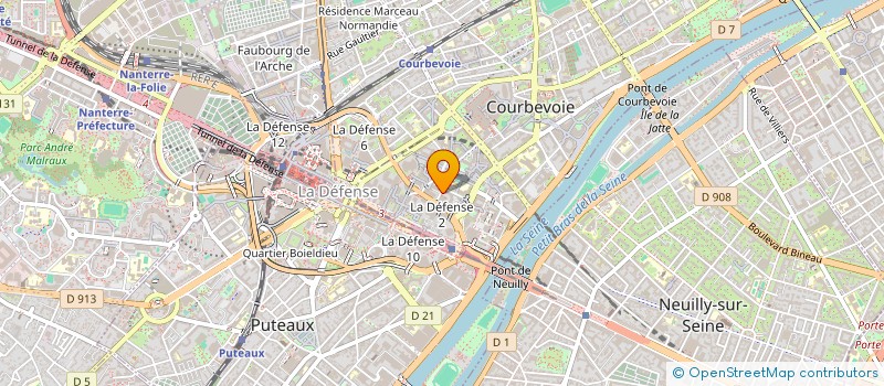 localisation de l'entreprise LES JARDINS MONPLAISIR à COURBEVOIE