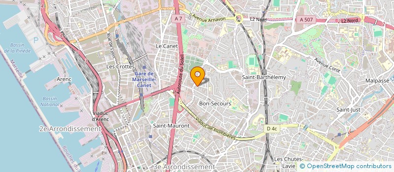 localisation de l'entreprise LES JARDINS MUSICAUX DE PROVENCE à MARSEILLE