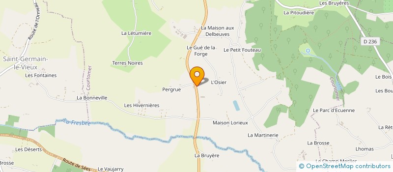 localisation de l'entreprise LES JARDINS ORNAIS à COURTOMER