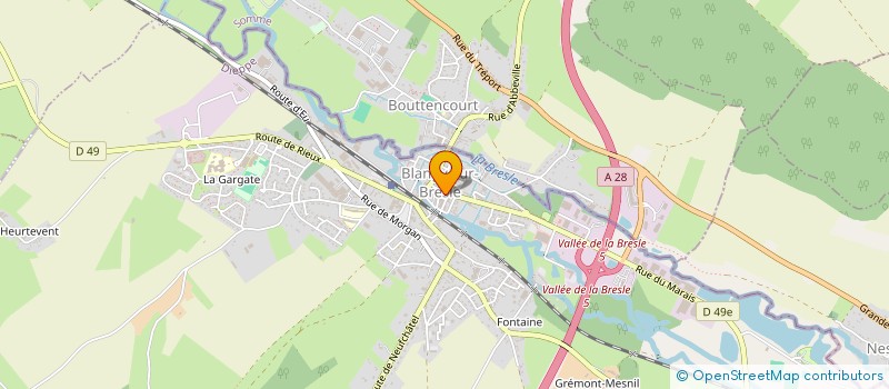 localisation de l'entreprise LES JARDINS OUVRIERS ET FAMILIAUX DE BLANGY SUR BRESLE à BLANGY-SUR-BRESLE